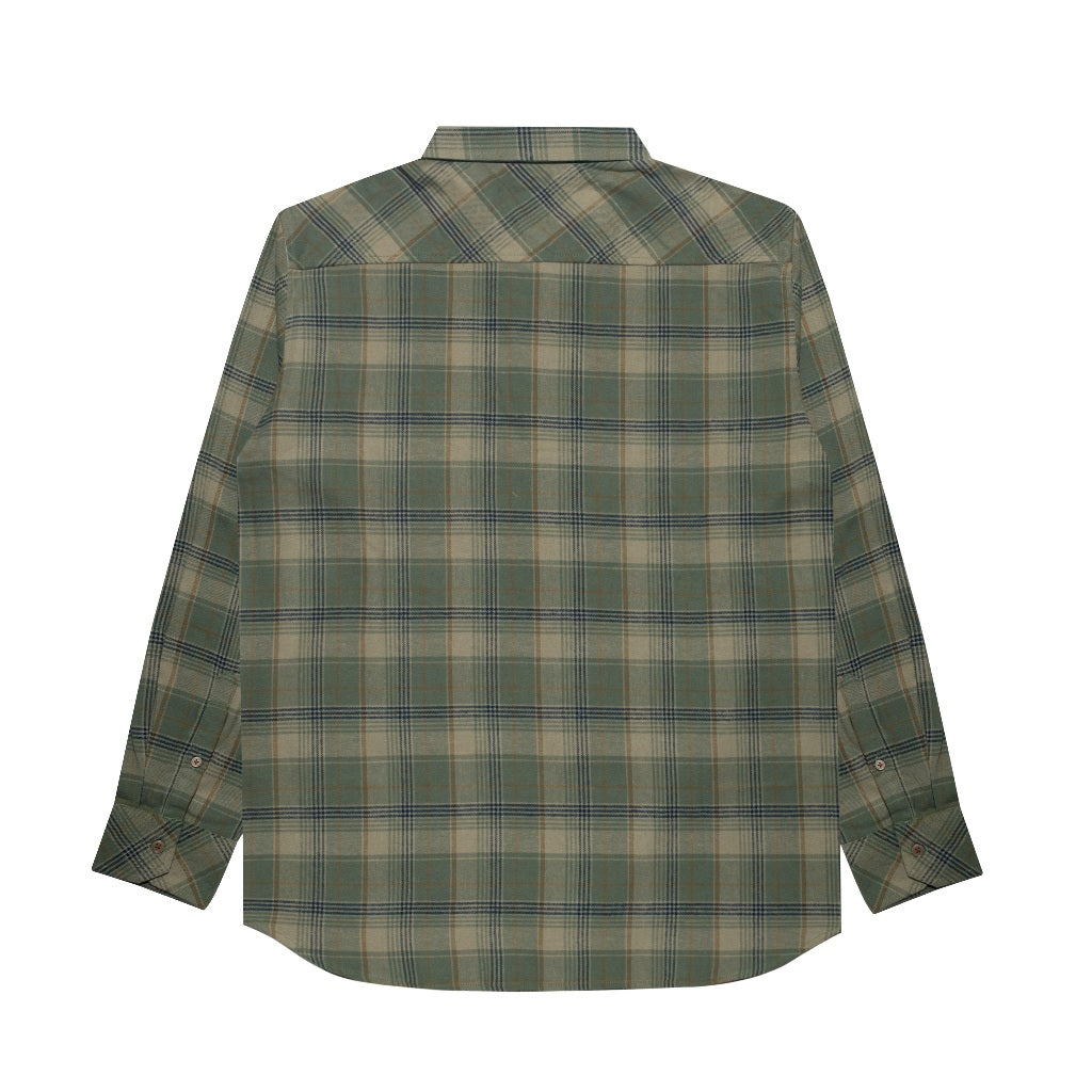 M231 Kemeja Pria Flannel Panjang Hijau Tua 0083