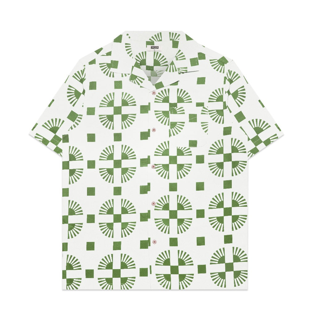M231 Kemeja Pria Printing Hawaii Pendek 0138