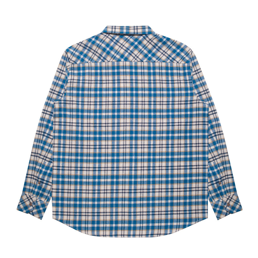M231 Kemeja Pria Flannel Panjang Biru 0093
