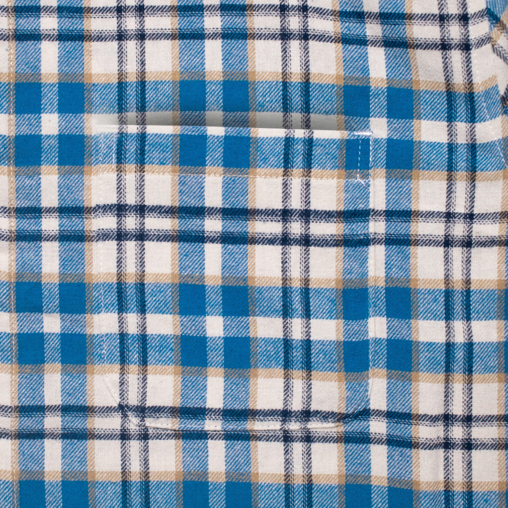 M231 Kemeja Pria Flannel Panjang Biru 0093