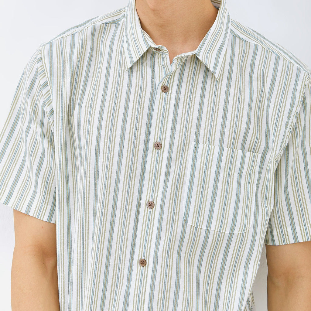 M231 Kemeja Pria Stripe Pendek 0135