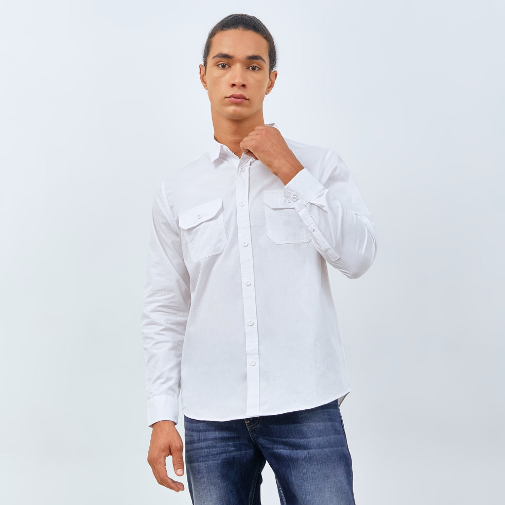 M231 Kemeja Pria Basic Polos Panjang 0170