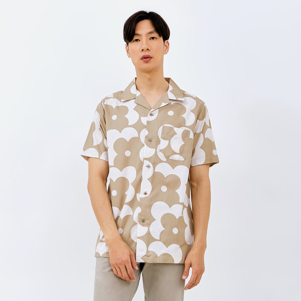 M231 Kemeja Pria Printing Hawaii Pendek 0155