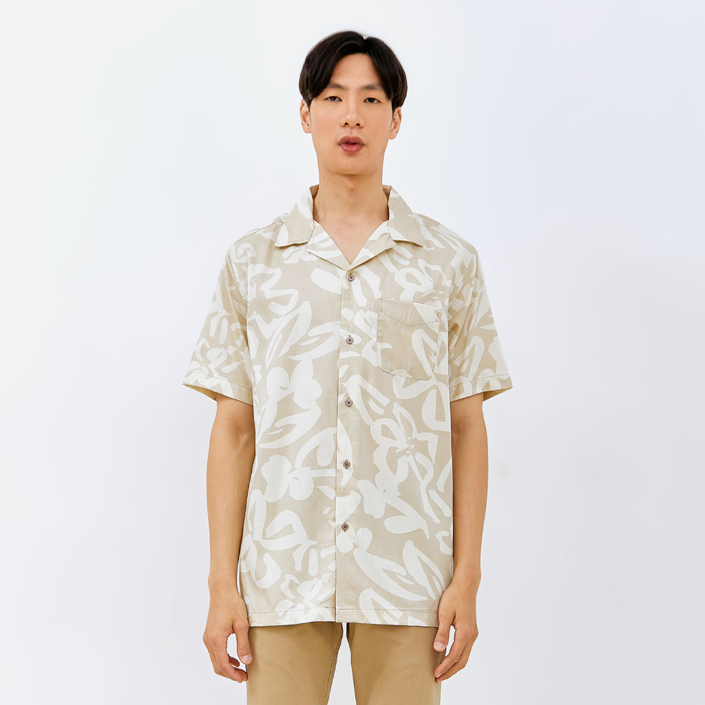 M231 Kemeja Pria Printing Hawaii Pendek 0091