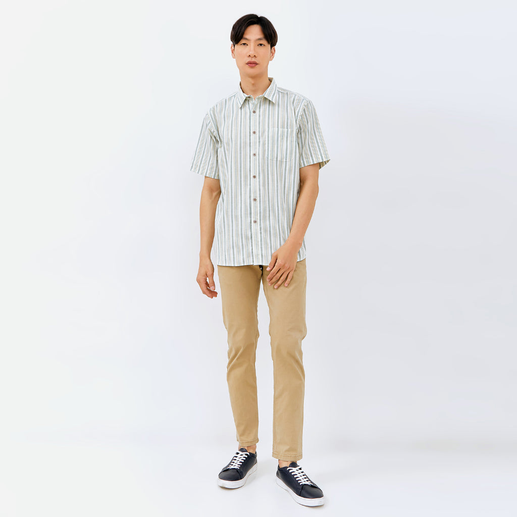 M231 Kemeja Pria Stripe Pendek 0135