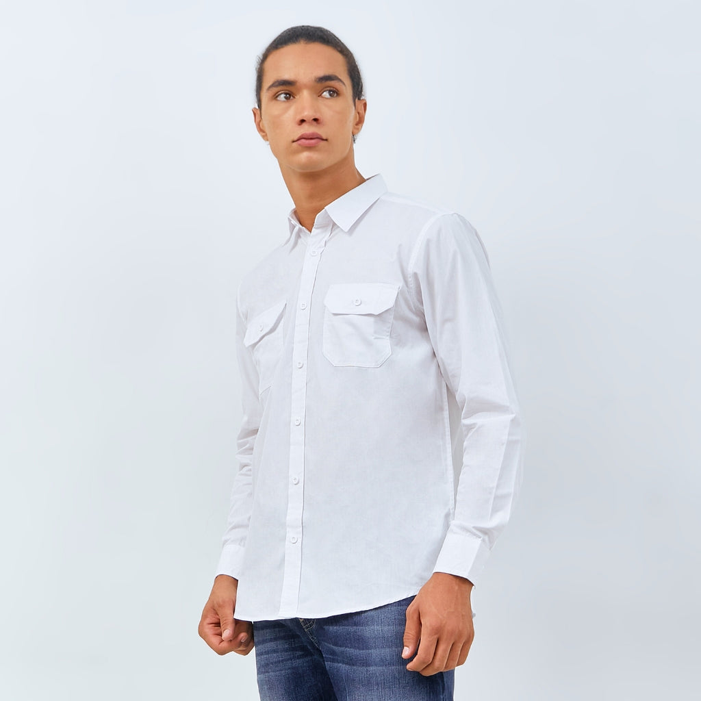 M231 Kemeja Pria Basic Polos Panjang 0170