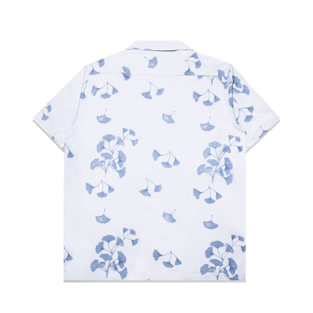 M231 Kemeja Pria Printing Hawaii Pendek Biru 3081C