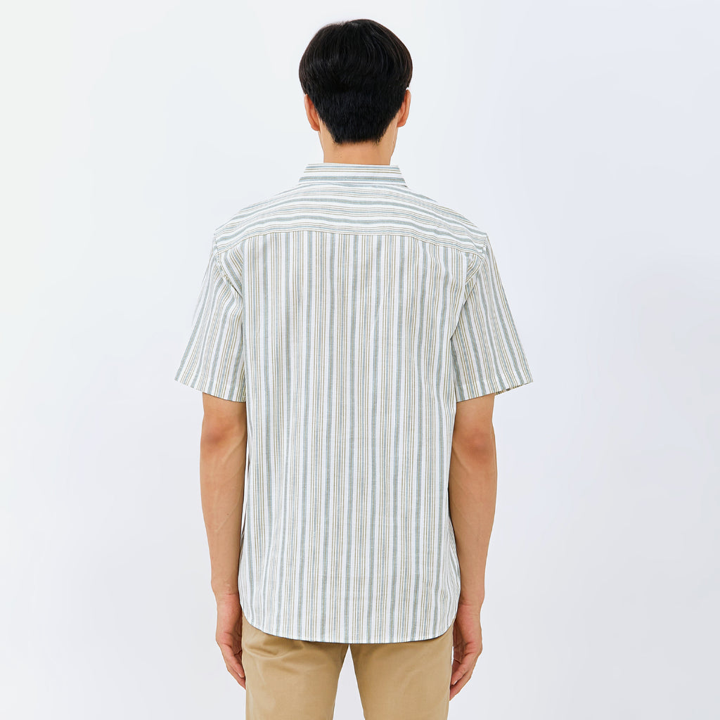 M231 Kemeja Pria Stripe Pendek 0135