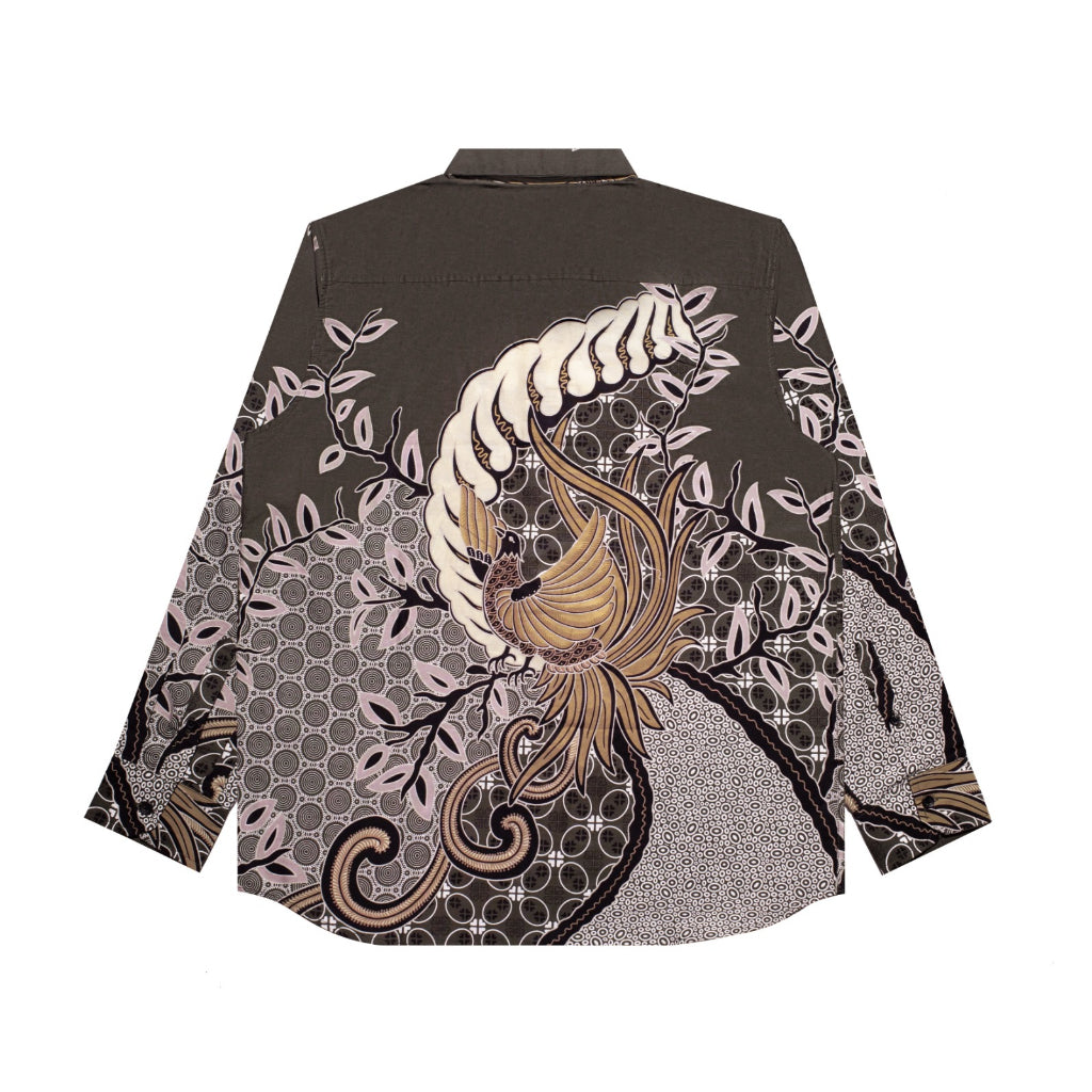 M231 Kemeja Pria Batik Panjang Army 3144B