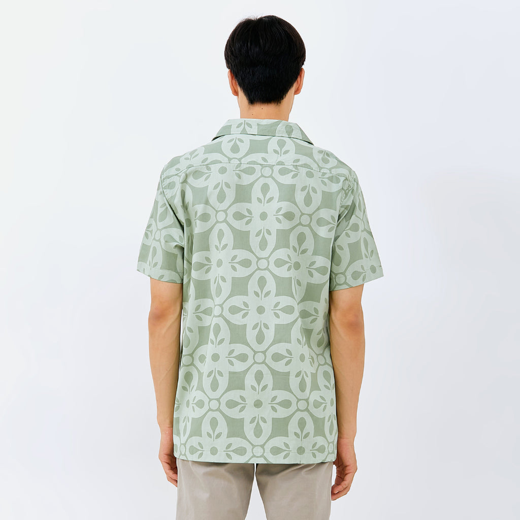 M231 Kemeja Pria Printing Hawaii Pendek 0153