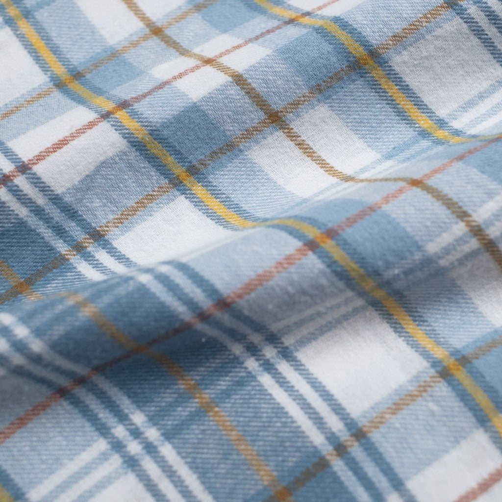 M231 Kemeja Pria Flannel Panjang Biru 0301