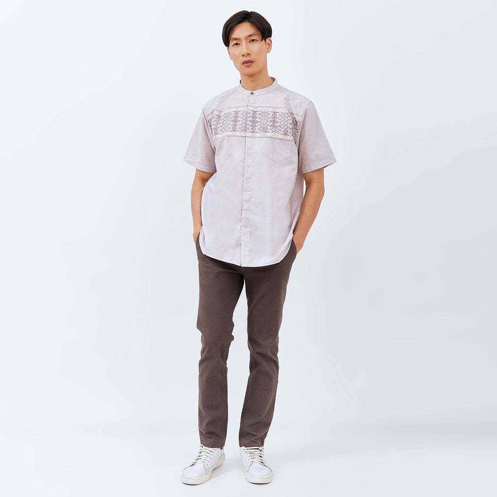 M231 Kemeja Pria Koko Pendek Maroon 2779