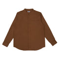 M231 Kemeja Pria Shanghai Polos Soft Twill Panjang Coklat 1971B