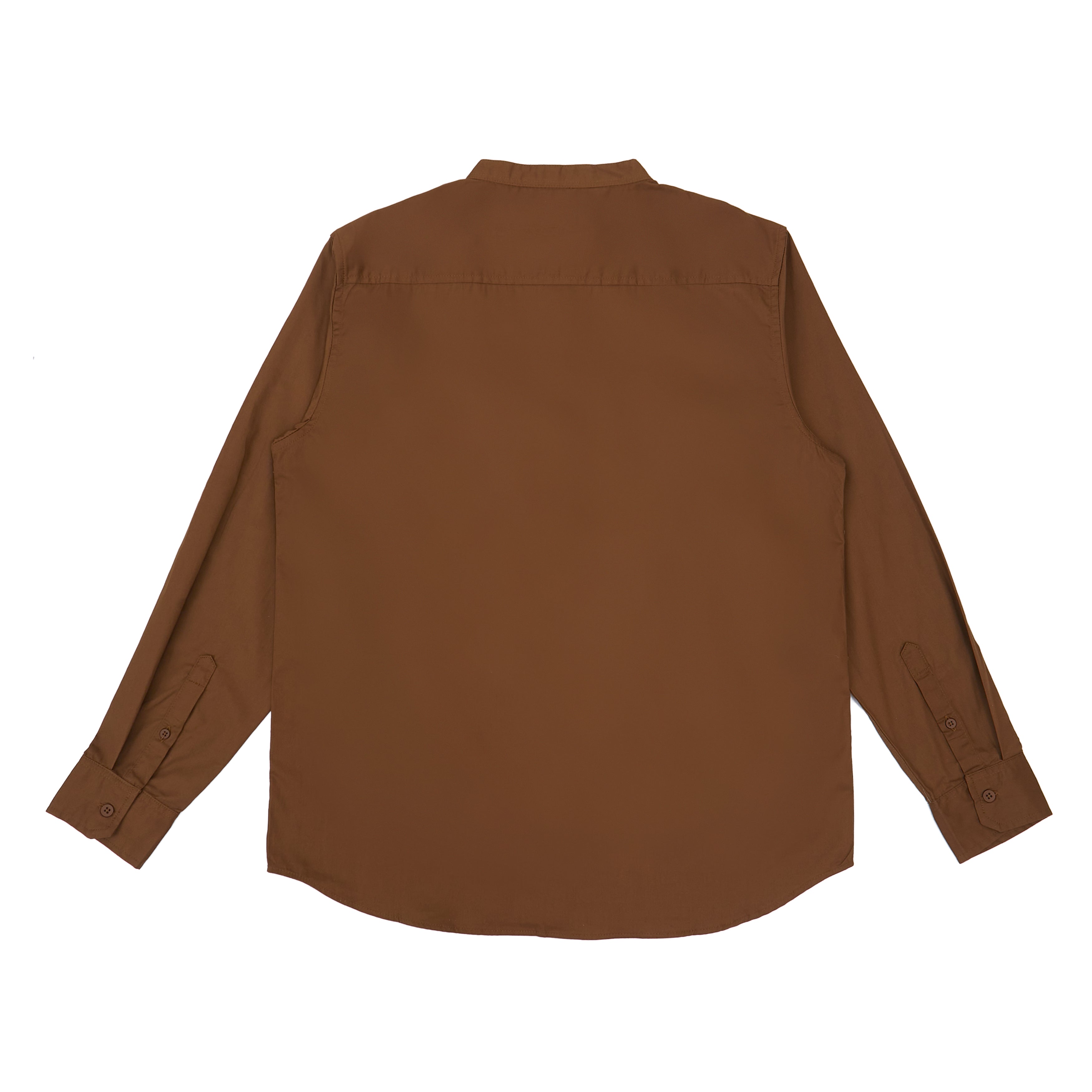 M231 Kemeja Pria Shanghai Polos Soft Twill Panjang Coklat 1971B
