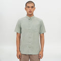 M231 Kemeja Pria Basic Polos Oxford Pendek Hijau Pupus 1457L