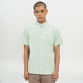 M231 Kemeja Pria Basic Polos Oxford Pendek Warna Hijau 1457S
