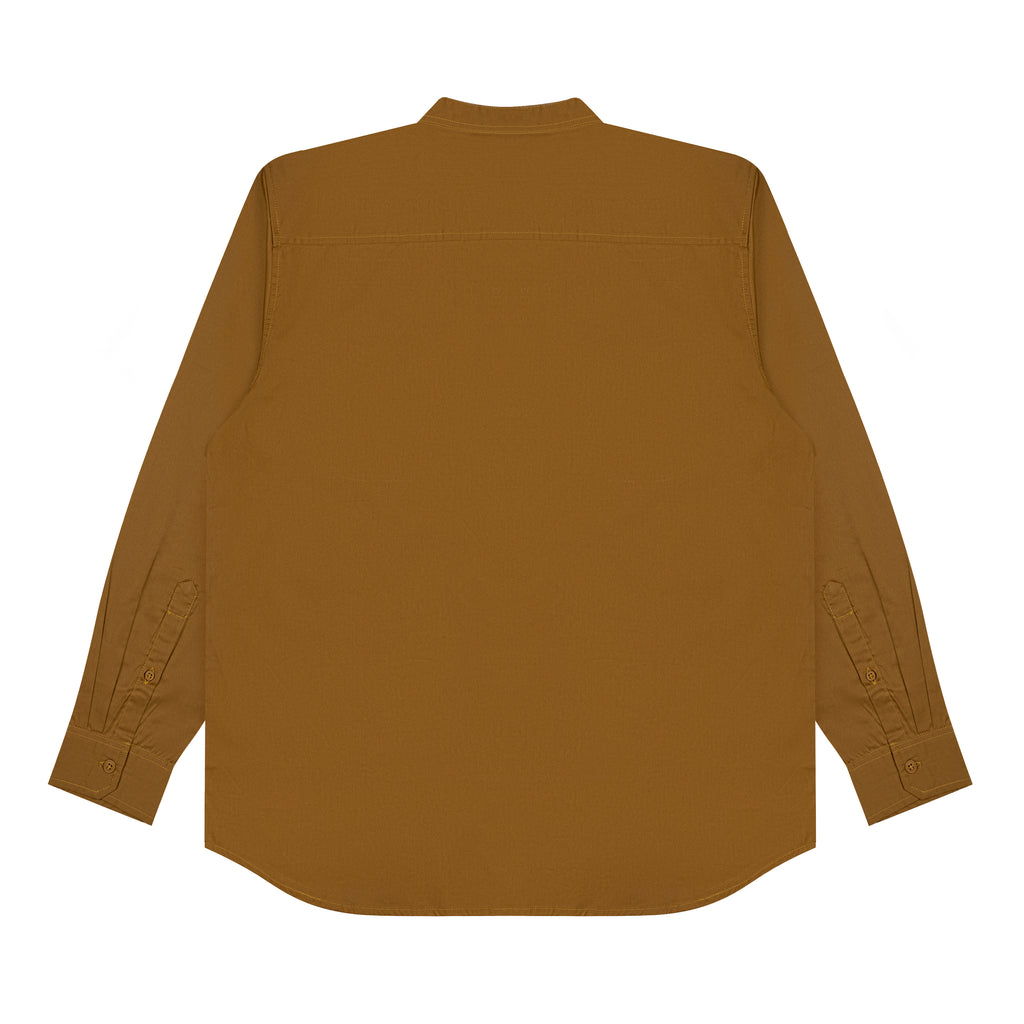 M231 Kemeja Pria Shanghai Polos Panjang Coklat 0915B