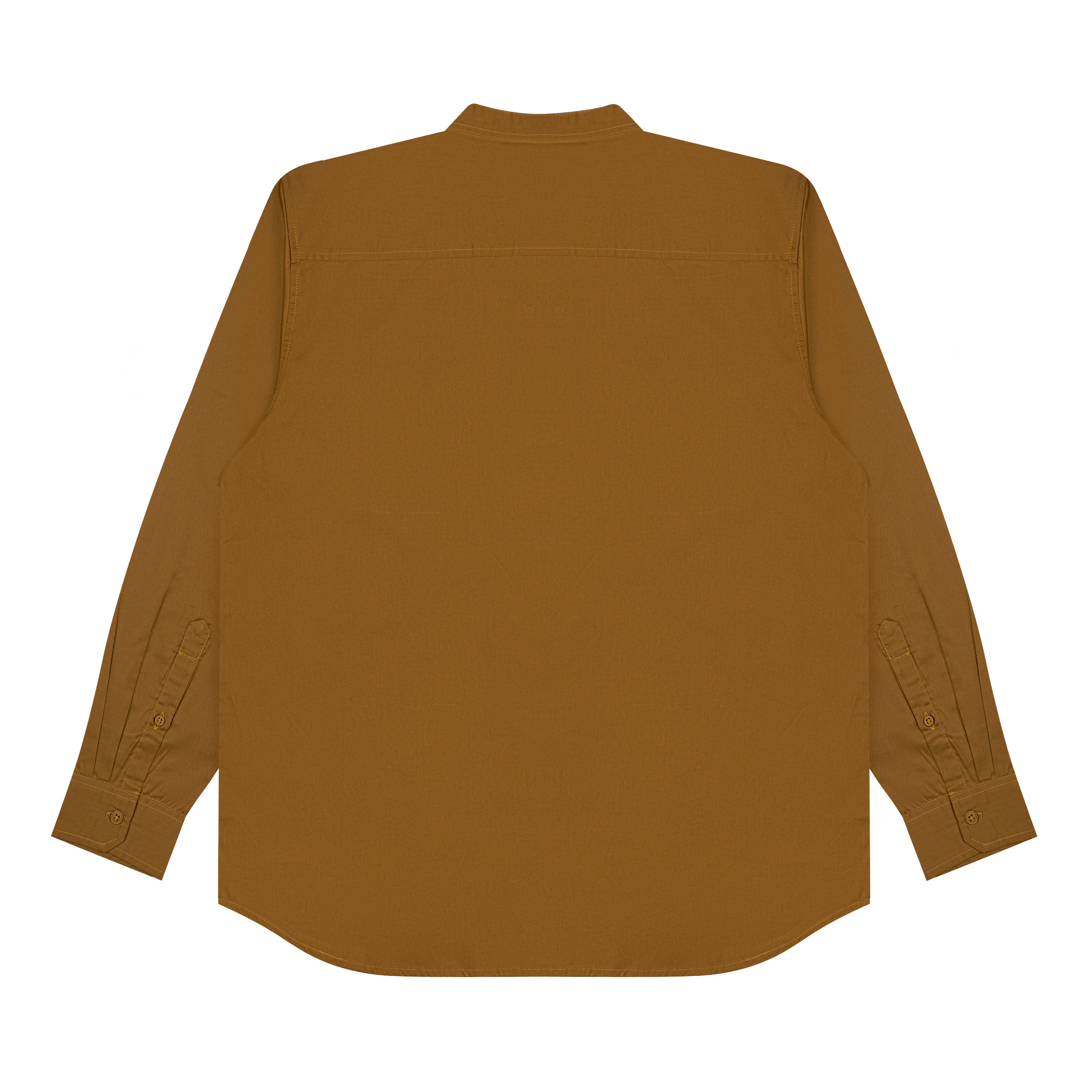 M231 Kemeja Pria Shanghai Polos Panjang Coklat 0915B