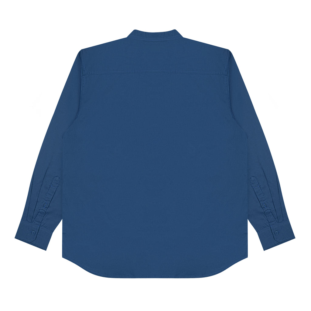 M231 Kemeja Pria Shanghai Polos Panjang Navy 0915F