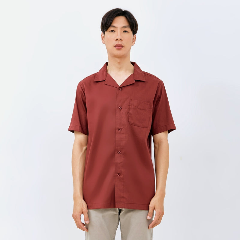 M231 Kemeja Pria Basic Polos Hawaii Pendek 0159