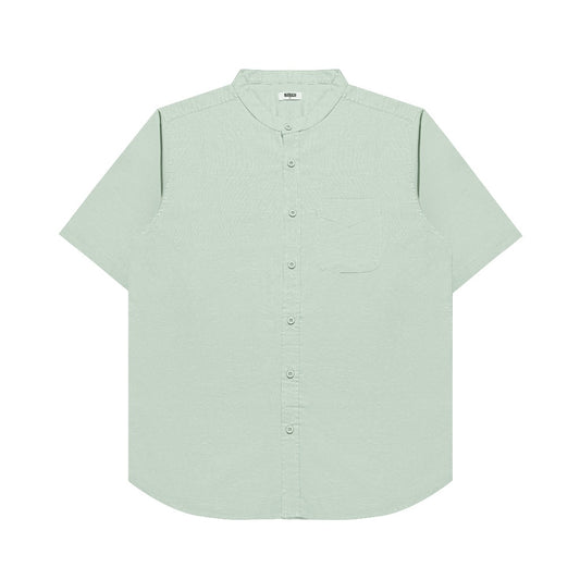 M231 Kemeja Pria Shanghai Polos Pendek Mint 0184E