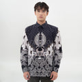 M231 Kemeja Pria Batik Panjang Hitam 0706