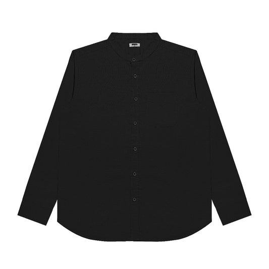 M231 Kemeja Pria Shanghai Polos Panjang Hitam 0185C
