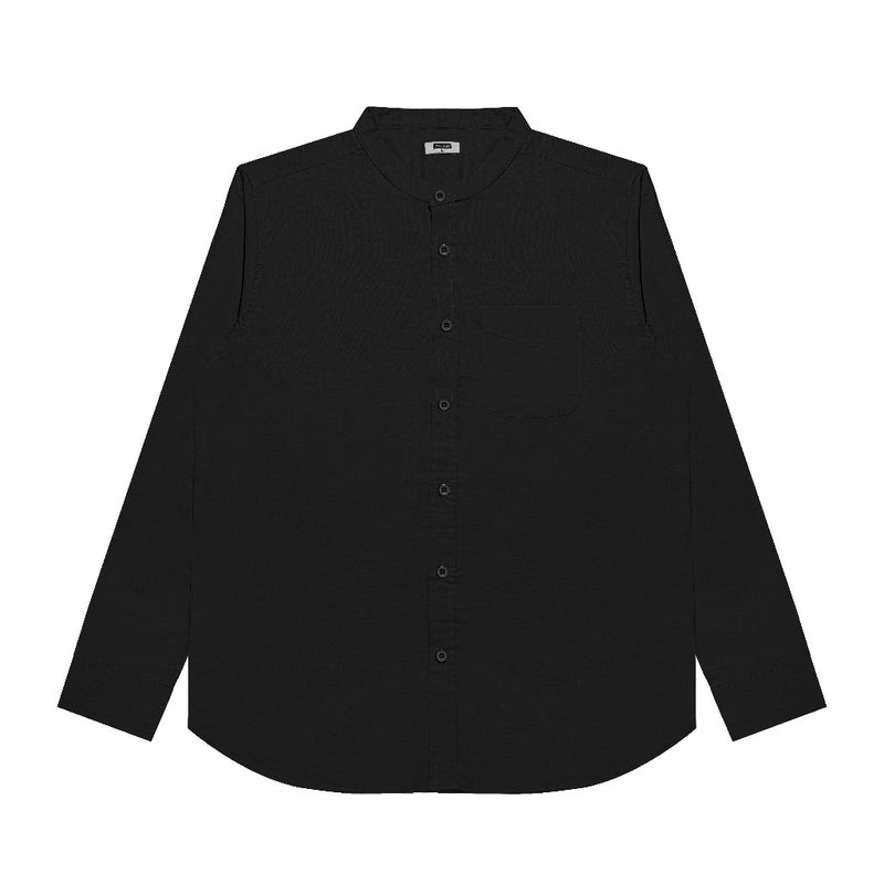 M231 Kemeja Pria Shanghai Polos Panjang Hitam 0185C