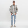 M231 Kemeja Pria Flannel Panjang Khaki 0297