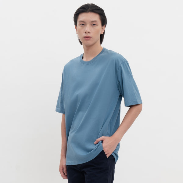 M231 T-Shirt Polos Oversized Pendek BIru 1973J