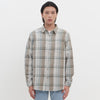 M231 Kemeja Pria Flannel Panjang Khaki 0297