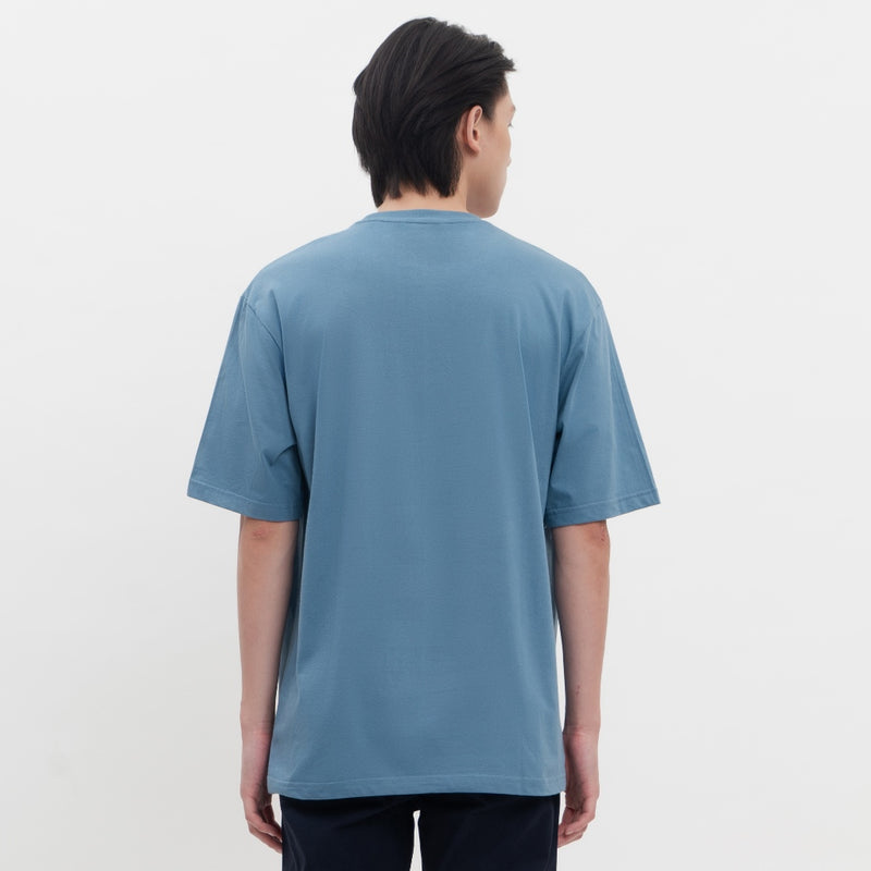 M231 T-Shirt Polos Oversized Pendek BIru 1973J