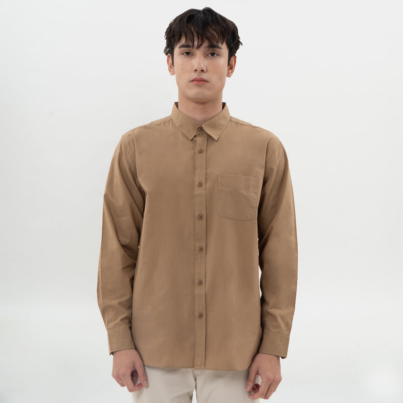 M231 Kemeja Pria Basic Polos Panjang 0642