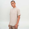 M231 Kemeja Pria Koko Pendek Beige 0810A