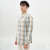 M231 Kemeja Pria Flannel Panjang Cream 0298