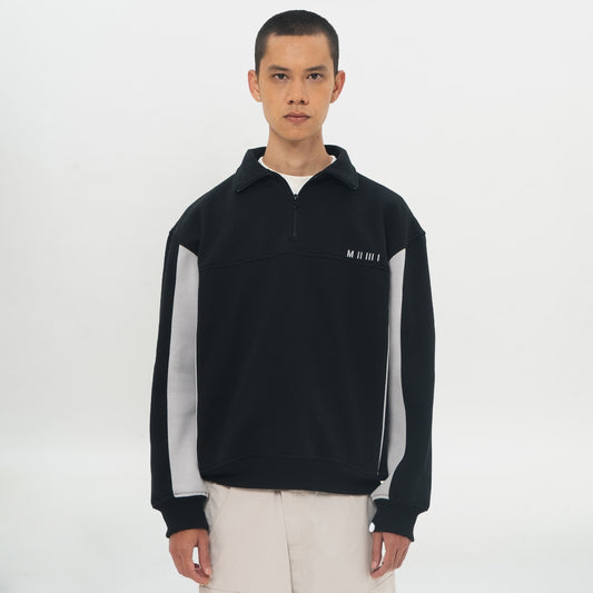 M231 Half Zip Wanderer Living Hitam 0716B