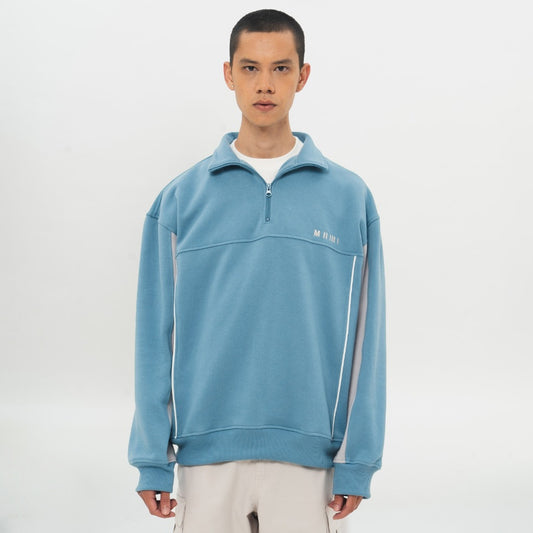 M231 Half Zip Wanderer Living Biru 0716A