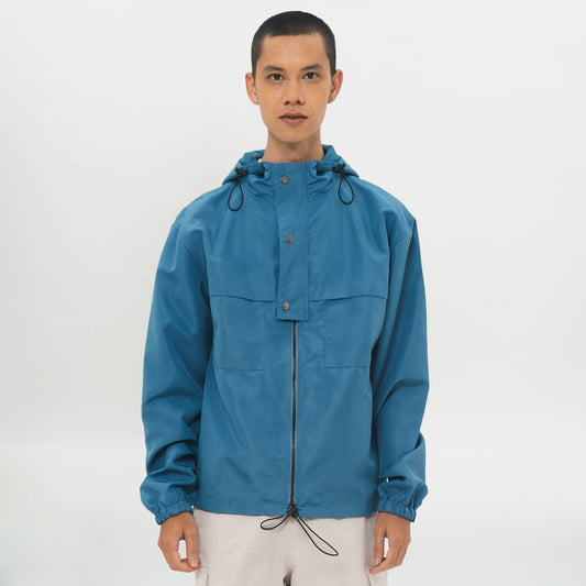 M231 Jaket Hoodie Taslan Wanderer Living Biru 0772D
