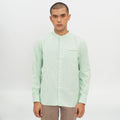 M231 Kemeja Pria Shanghai Polos Panjang Warna Mint 1552C