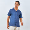 M231 Kemeja Pria Basic Polos Hawaii Pendek Navy 0159B