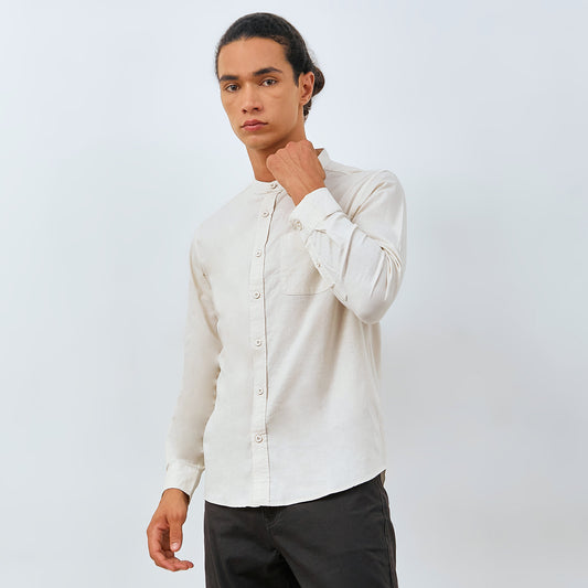 M231 Kemeja Pria Shanghai Polos Panjang Khaki 0185H