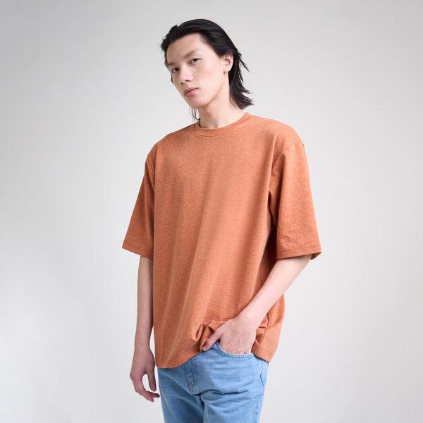 M231 T-Shirt Ponte Polos Oversized Pendek Terracotta 0756E