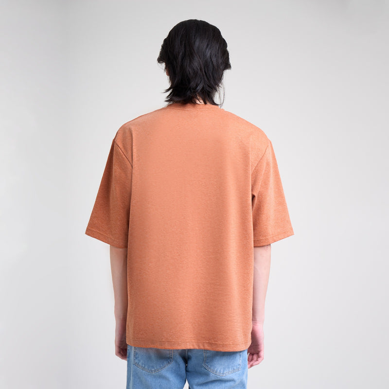 M231 T-Shirt Ponte Polos Oversized Pendek Terracotta 0756E