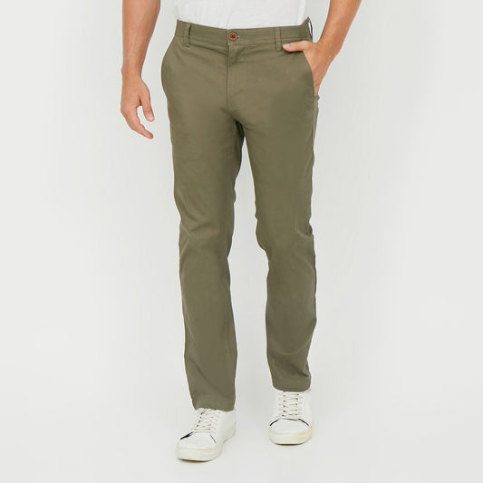M231 Celana Panjang Pria Chinos Slim Fit Stretch Olive C1142