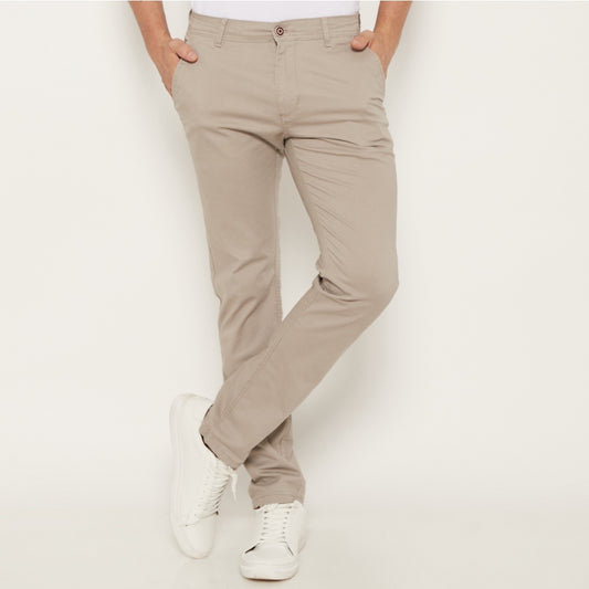 M231 Celana Panjang Pria Chinos Slim Fit Stretch Cream C1095