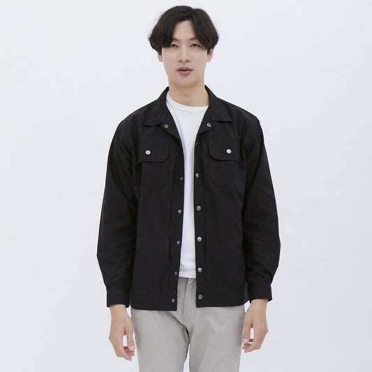 M231 Jaket Pria Coverall Panjang Hitam 1877B