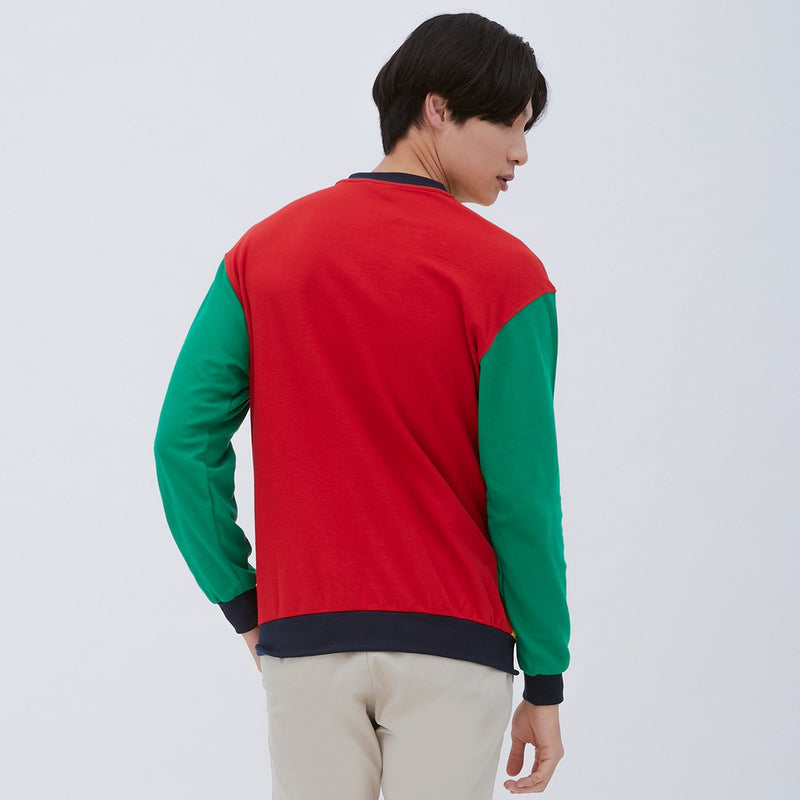 M231 Crewneck Sweater Combination Kuning Merah 2075A