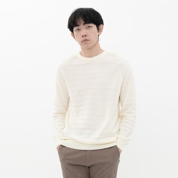 M231 Sweater Knit Panjang Broken White 2177E