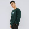 M231 Sweater Crewneck Vantage Panjang Hijau Tua 2390B