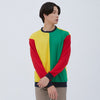 M231 Crewneck Sweater Combination Kuning Hijau 2076B